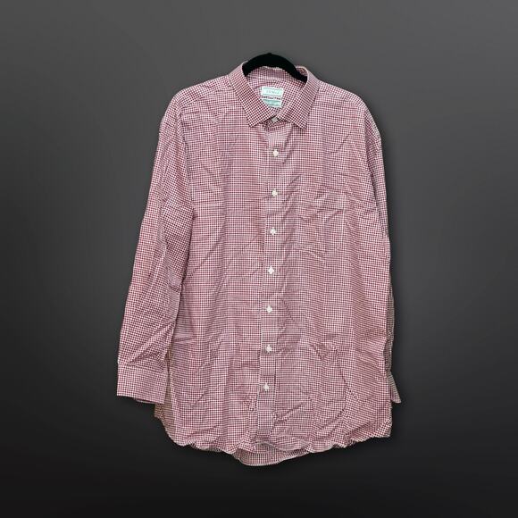 E.B. Wood Men's XXL Red and White Button Down Shirt - Picture 1 of 2